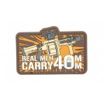 Шеврон Real Men CARRY 40mm PVC